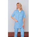 Women's Short Sleeve Tunic Top - Light Blue